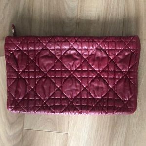Dior red cannage pouchette